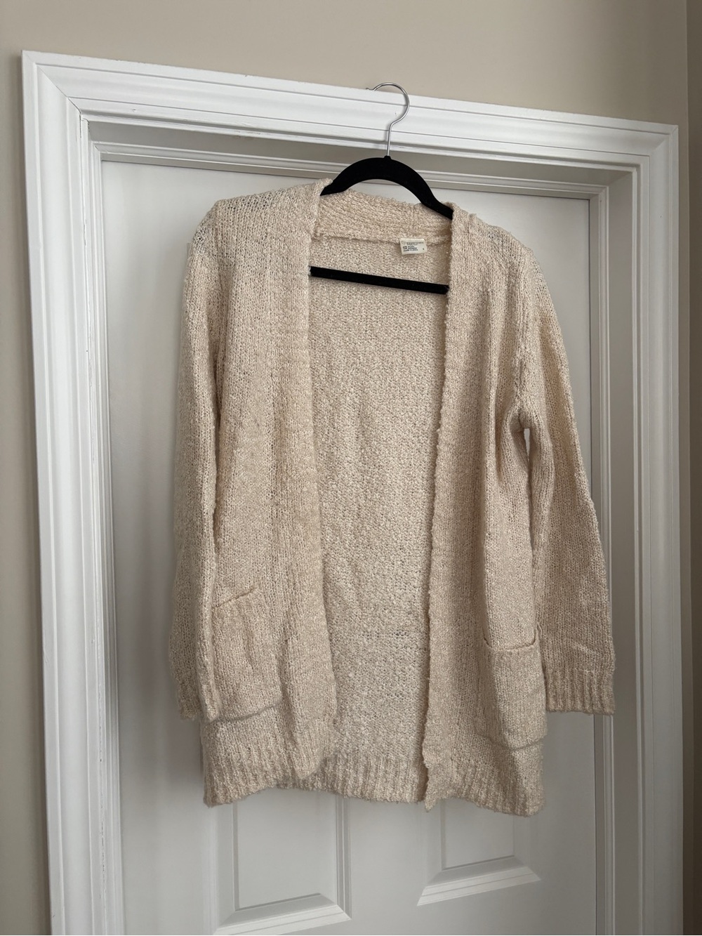 Essentials by Full Tilt Open Front Cozy Tan Cardigan Sweater Women’s Small